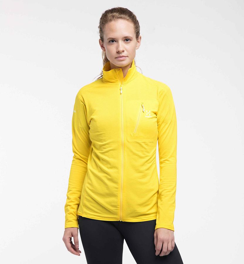 Haglöfs Womens L.I.M Mid Layer Yellow New Zealand 78520AZMK